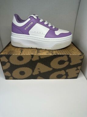 Coach Platform Iris & Optic White Sneakers Size 7.5 B